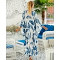thumbnail image 2 of Edolynsa Plus Size Kaftan Dresses for Women Print Swimwear Cover up Beach Caftan Robe Maxi Loungewear, 2 of 9