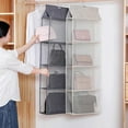 thumbnail image 3 of Wardrobe Closet Transparent Storage Bag Hanging Handbag Organizer Sundry Shoe Bag with Hanger Pouch Transparent Storage, 3 of 9