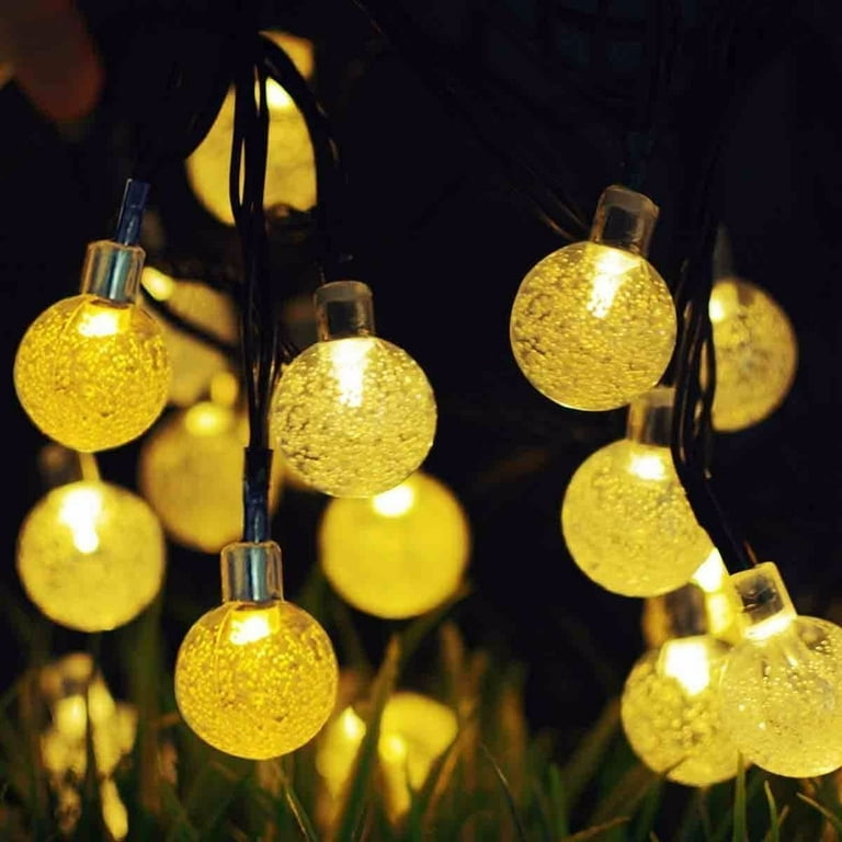 20ft 30 LED Solar String Ball Lights Outdoor Waterproof Garden Decor Cold White 20ft 30 LED Solar String Ball Lights Outdoor Waterproof Garden Decor Cold White