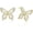 Sparkle Butterfly, variant on Pink Flower Earrings for Women, 925 Sterling Silver Stud Earrings, Cute Plumeria Earrings For Women, Cherry Blossom Hypoallergenic Stud