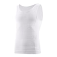 thumbnail image 2 of Men's Seamless Compression Shapewear Tank Top, Slimming Body Shaper Vest for Tummy, Waist & Chest Control, Underwear Base Layer White, 2 of 9