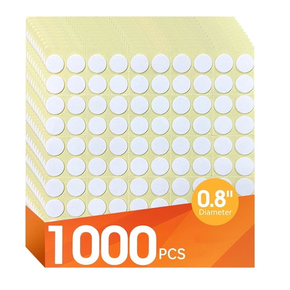UHIAGREE 1000 Pcs Double Sided Sticky Dot Stickers,Sticky Dots Clear Sided Removable Putty(0.5mm)