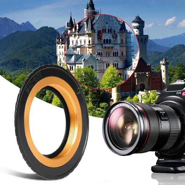 Anillo Adaptador Bsvklp M42-EOS Chip electrónico 3 AF Confirmar Adaptador de montaje de cámara de cobre
