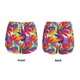 thumbnail image 3 of KLL Colorful Bananas Pattern Shorts Women,Athletic Shorts High Waisted Running Shorts Pocket Sporty Short Gym Elastic Workout Shorts-Medium, 3 of 7