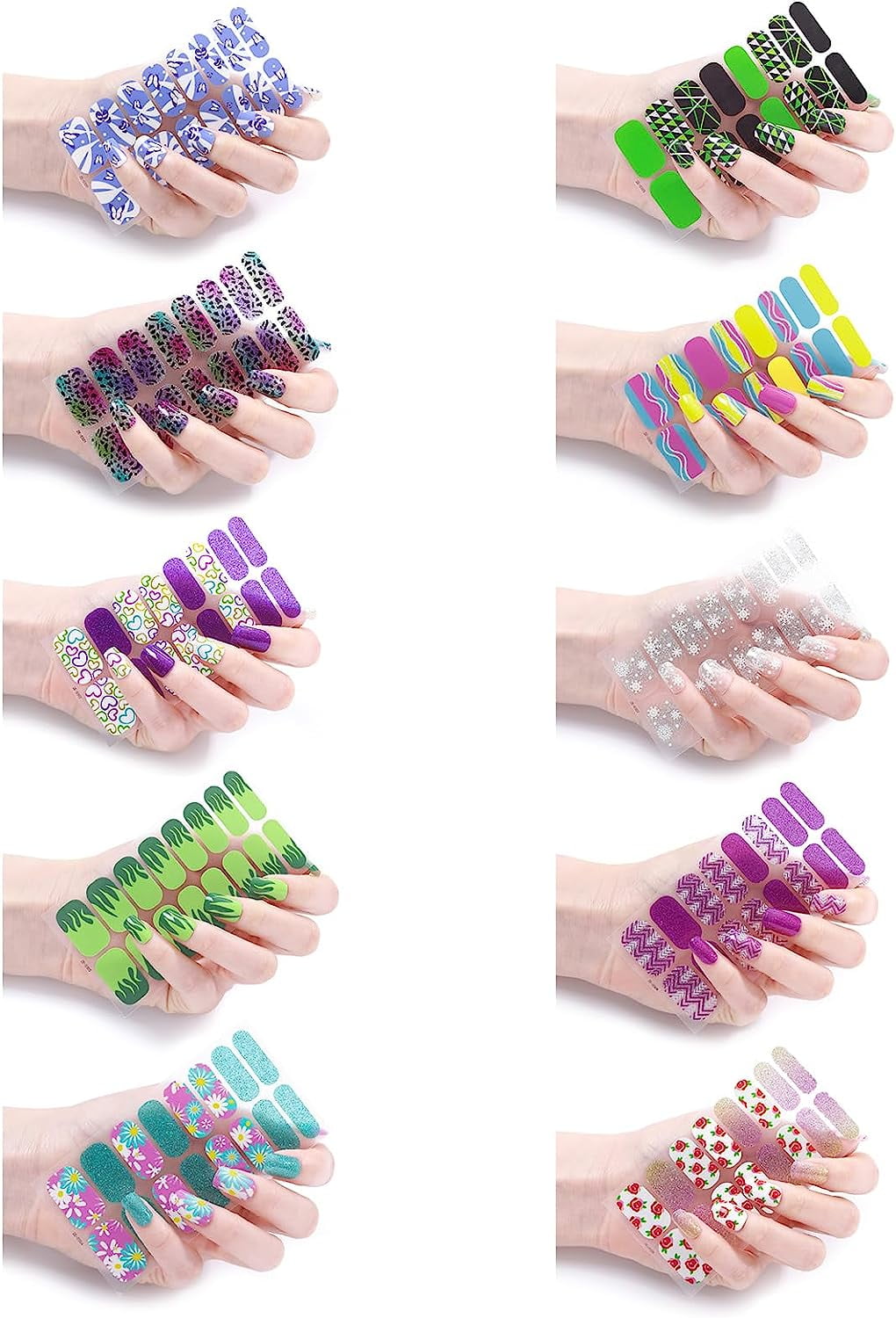 16 Strips Semi Cured Gel Nail Stickers, Semi Cured Gel Nail