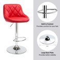 thumbnail image 3 of Bronte Living Leatherette Bar Stool 360 Swivel High Backrest Adjustable Height Base with Hard Floor Protection Plastic - Series Janice - Set of 2, 3 of 9