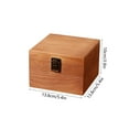 thumbnail image 3 of Wooden Storage Box, Solid Wood Latching Lid Storage Box, Multi-Size Set Home Office Organization Decorative Storage Container, Brown, 3 of 6