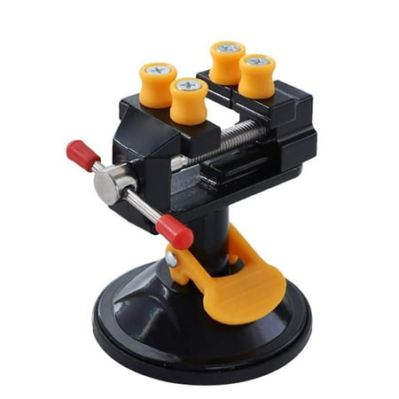 

Walmeck Suction Vise Clamp Bench Clamp Universal Table Vise Base 360 Degrees Swiveling for DIY Sculpture Craft Carving