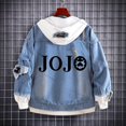 thumbnail image 3 of JoJo's Bizarre Adventure Chaquetas vaqueras Anime Fifures Hole Coat Sudaderas Para Hombres Jean Cosplay disfraces regalos de navidad, 3 of 5