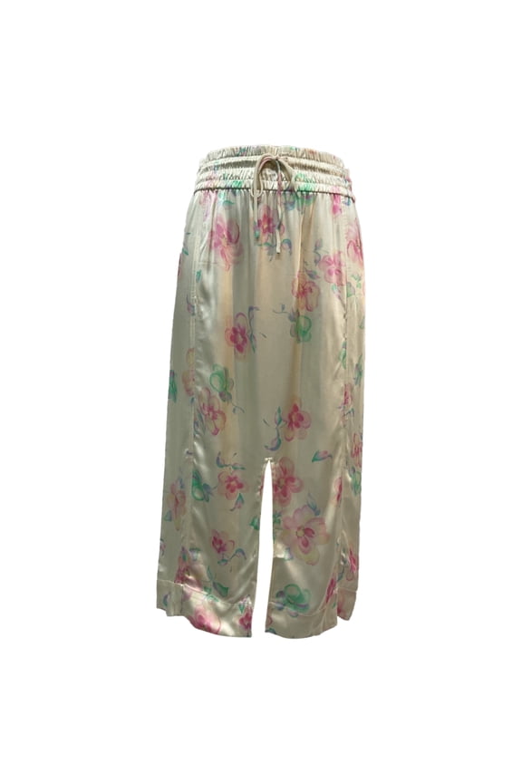 Pre-Owned Ganni Midi Skirt in Floral Print Viscose
