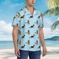 thumbnail image 2 of Lsque German Shepherd Dog pattern Hawaiian Shirt for Men, Unisex Summer Beach Casual Short Sleeve Button Down Shirts-Small, 2 of 9