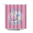 thumbnail image 2 of Uutvery Easter Bunny Egg Shower Curtain, Waterproof Bathroom Curtain for Home, Wet Dry Separation Partition, 70.87x70.87 Inches, 2 of 5