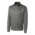 thumbnail image 2 of Men's Cutter & Buck  Gray Gwinnett Stripers  Clique Helsa Performance Half-Zip Knit Pullover, 2 of 3