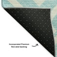 thumbnail image 3 of Addison Rugs Mayfield Washable Transitional Geometric Aqua Rectangle Rug, 10' x 14', 3 of 6