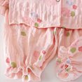 thumbnail image 4 of NOLDARES Baby Girl Clothes Toddler Fall Winter Outfit Ruffles Crewneck Pullover Sweatshirt + Joggers Pants Set 2Pcs(Pink,6-7 Y), 4 of 5