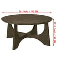 thumbnail image 4 of CQSXDA 36" Round Coffee Table, Wooden Coffee Tables for Living Room Reception Room(Walnut), 4 of 9