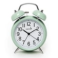 thumbnail image 1 of FLOITTUY {Alarma fuerte para personas que duermen profundamente) Reloj despertador de doble campana de 4 pulgadas con retroiluminación para dormitorio y decoración del hogar (verde), 1 of 5