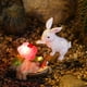 thumbnail image 1 of Decoraciones de conejito de Pascua Primavera Interior Exterior Decoración solar para el hogar Figuras de conejito Conejo de resina, 1 of 6