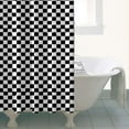 thumbnail image 4 of Black and White Small Checkered Pattern Shower Curtain 36"x72" ,Bathroom Decorative Shower Curtains Set with 12 Hooks,Modern Waterproof Washable Shower Curtain, 4 of 6