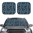 thumbnail image 2 of Haiem Blue Leaves A Car Windshield Sun Shade (2 Pieces) Foldable Windshield Sun Shade Car Accessories for Truck SUV Pickup-Large, 2 of 7