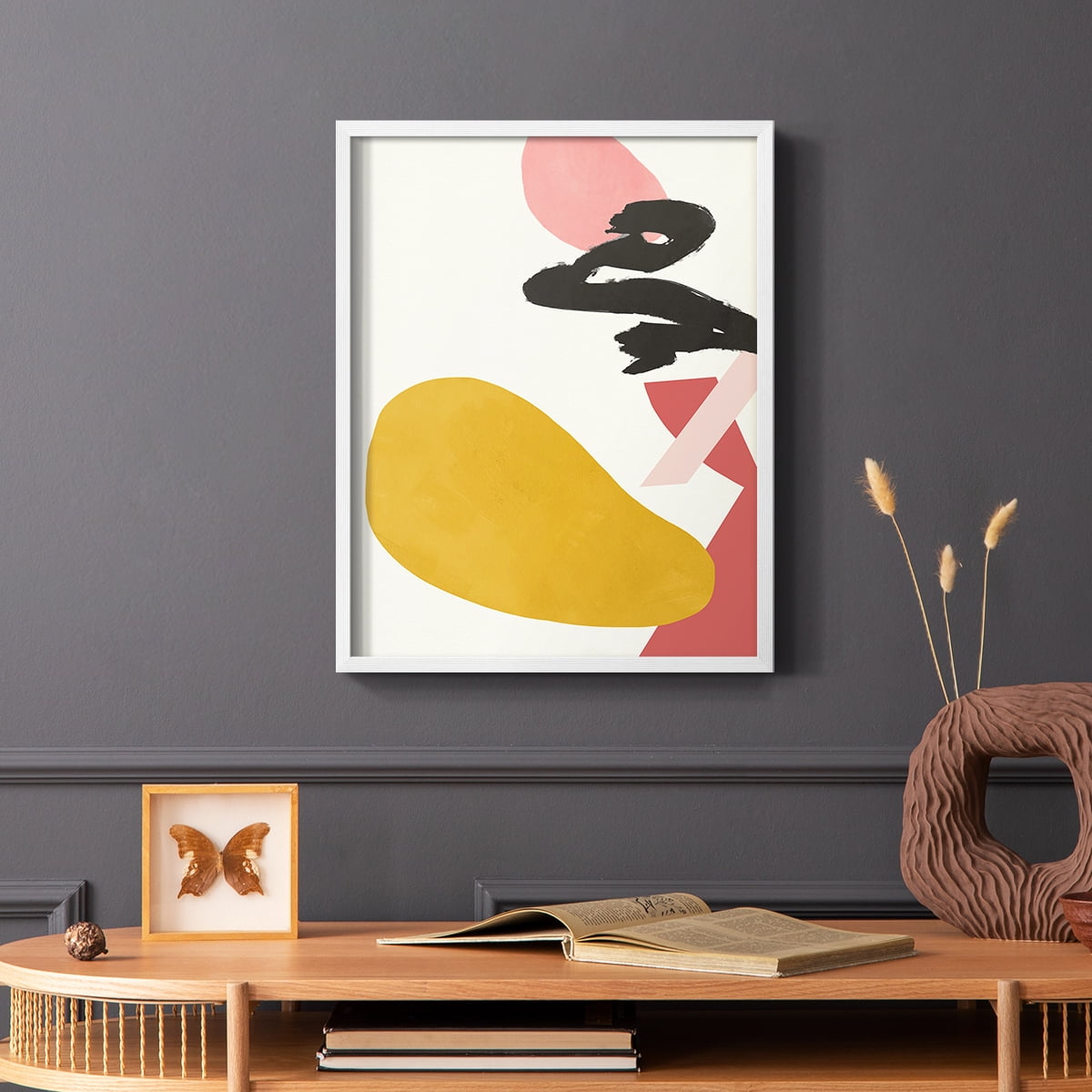 Bright Boy I Framed Print in White Solid Wood Framed Print No Nail Hanging