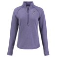 thumbnail image 2 of Women's Cutter & Buck Heather Purple Albuquerque Isotopes Peshastin Eco Fleece Recycled Half-Zip Pullover Top, 2 of 3