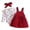 Red, variant on Wenfanal Girl Rompers,Preemie Girl Clothes,Baby Girl Dress Set Winter Long Sleeve Love Triangle Romper Corduroy Suspender Skirt Hairband 3pcs Set Size 3-6 Months,Red