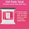 thumbnail image 2 of Simply Soft Premium Cotton Pads, 330 Count, 100% Natural and Lint-Free Cotton, 2 of 7