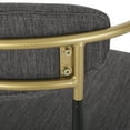 thumbnail image 5 of GDF Studio Camas Modern Fabric Upholstered 25"H Counter Stools, Metal Frame, Charcoal, Set of 2, 5 of 10