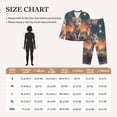thumbnail image 4 of Pajama Sets for Women 2 Pcs, Starry Sky Cute Horse Button Down Long Sleeve Sleepwear Lounge PJ Sets, 4 of 6