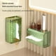 thumbnail image 5 of Portarrollos de papel higiénico de pared, con diseño de carrito metálico, soporte plegable ajustable, 2 niveles de almacenamiento, ideal para dormitorio y baño, organizador de gran, 5 of 7