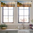 thumbnail image 4 of LALILO Kitchen Curtain Valance Long Tail Sand Bar Beach With Rod Pocket Window Curtain 52"x 18" Set of 2, 4 of 7