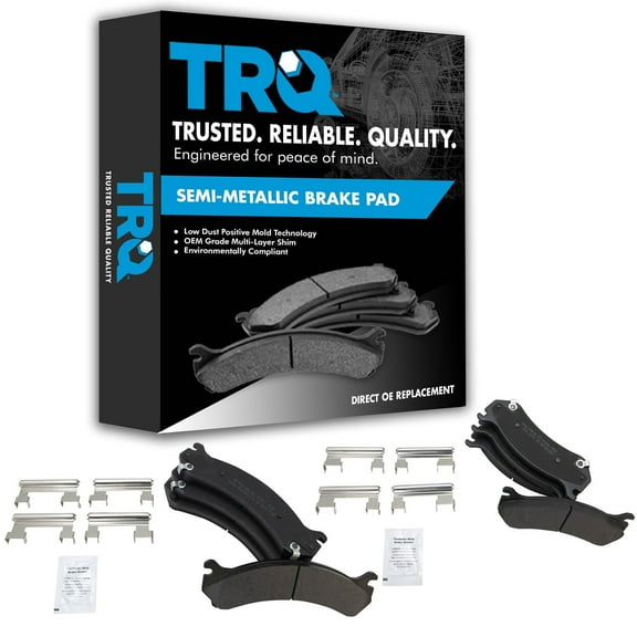 TRQ Front & Rear Premium Posi Metallic Disc Brake Pad Kit for GM Truck New BFA13089
