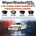 thumbnail image 2 of 2012 Volvo S80 Beam Wiper Blades Wipers w/1yr Warranty (Set of 2) (WiperBladesUSA), 2 of 5