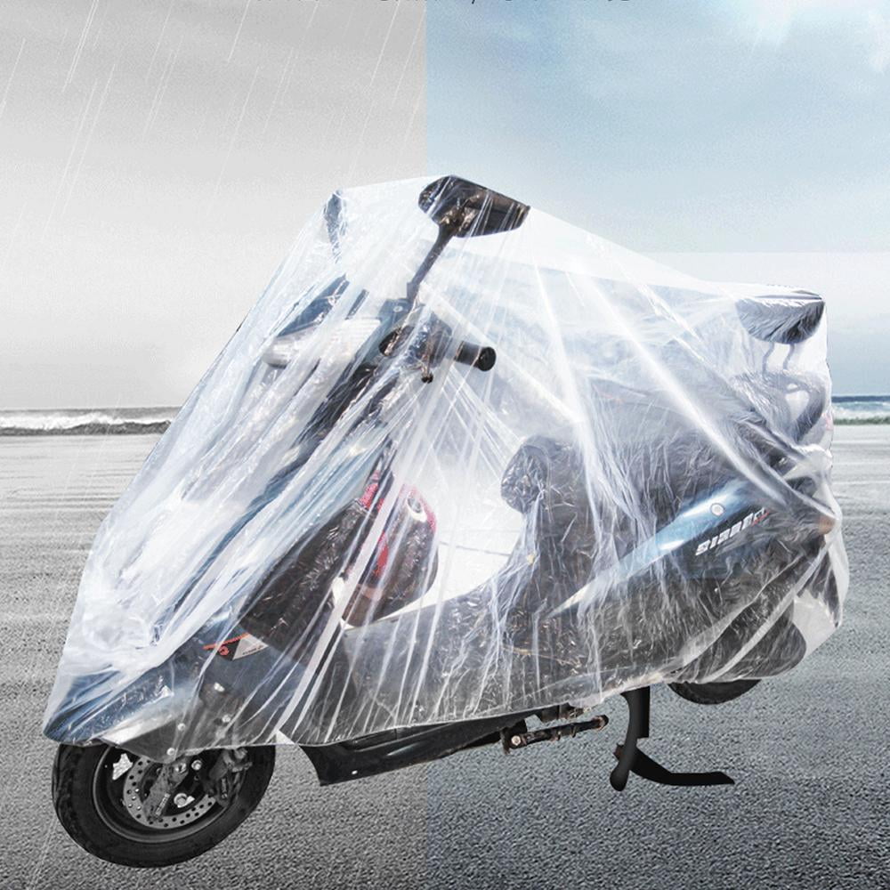 Transparent shop motorcycle cover