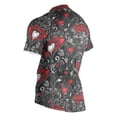thumbnail image 3 of joogoo Valentines Hearts Flower Pattern Men's Cycling Jerseys Mountain Bike Short Sleeve Tops L, 3 of 7