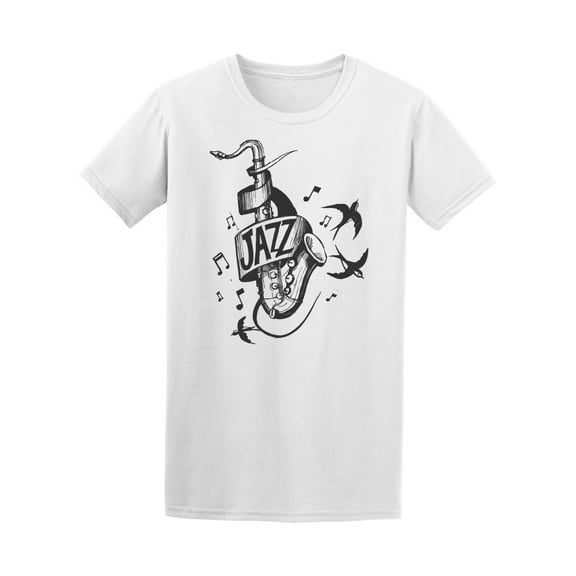Jazz Emblem With A Saxophone Tee Men's -Image by Shutterstock