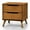 Brown, variant on Allora 2-Drawer Mid-Century Solid Wood/Wood Veneer/MDF Nightstand in Black