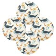 thumbnail image 6 of Round Plate Mat 15.4x15.4 Inchesx1 Placemat Table Mat Kitchen Mat Coffee Mat Fabric Thick, Strong Wear-Resistant, Heat Resistance Cartoon Cute Duck, 6 of 7
