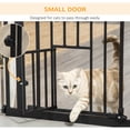 thumbnail image 2 of PawHut 41" Pet Gate with Walk Through Door for Stairs Doorways House Black, 2 of 3