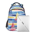 thumbnail image 7 of FORMRS Kids School Backpack Elementary Student Unisex Travel Bookbag with Reflective Stripes, Red Hand Drawn Sailboats, 7 of 7