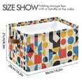 thumbnail image 4 of Yayeee 2 Pack Canvas Storage Basket with Handles for Shelves Fabric Bins Closet Organizer, Blue Geometric, 4 of 8