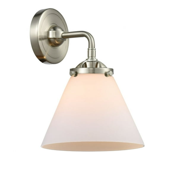 Innovations 284-1W-SN-G41-LED Large Cone 1 Light Sconce part of the Nouveau Collection, Brushed Satin Nickel