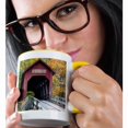 thumbnail image 2 of 3dRose, Bean Blossom Covered Bridge in Brown County, Indiana, USA, 11oz Two-Tone Yellow Mug, 2 of 7