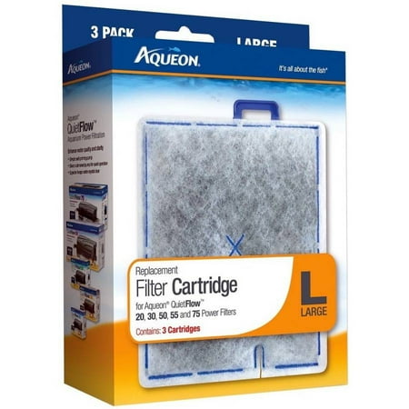 Aquarium Filter Replacement - Aqueon Replacement Aquarium Filter Cartridges, Large, 3pk