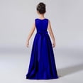thumbnail image 6 of XXWXYD Girls Satin Slim Floor-Length Dress Sleeveless Elegant Swing Hem Part𝗒 Gown Solid Color Piano Performance Dress Irregular Neckline, 6 of 6
