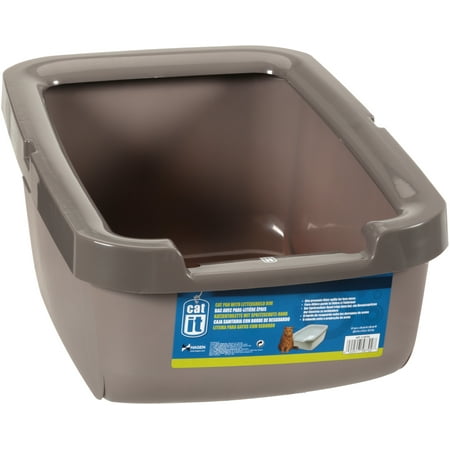 Catit Litter Pan with Rim  Warm Grey