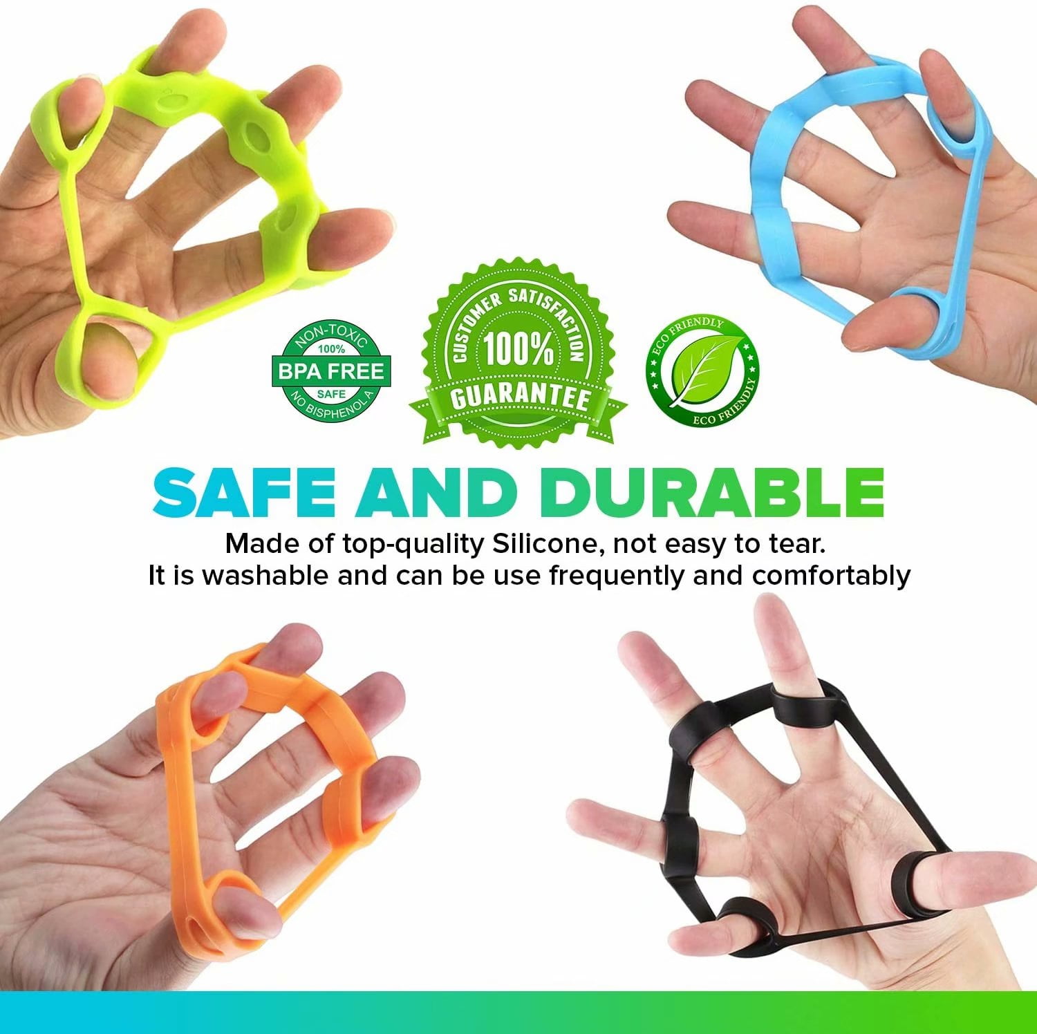 Details about   1/4pcs Hand Grip Strengthener Strength Gripper Finger Exerciser Therapy Trainer 
