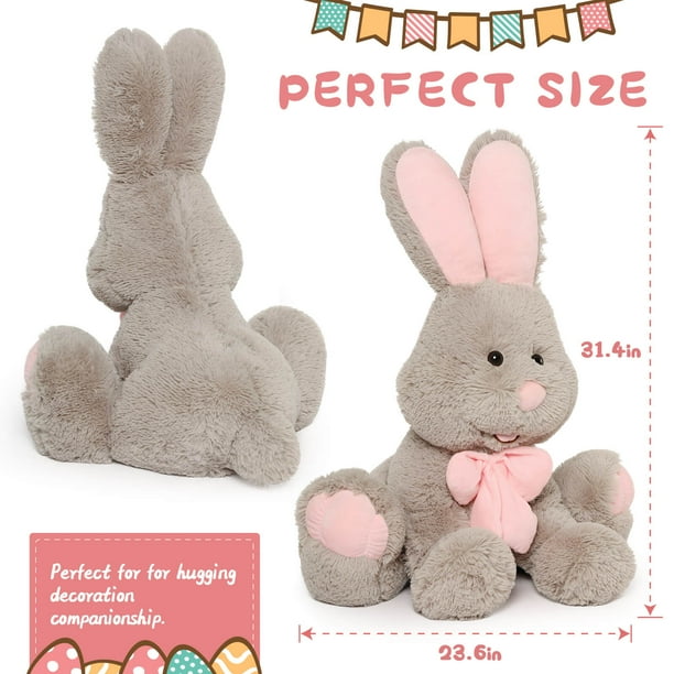 BS Rabbit 新品未使用　XXL size MorisMos, Giant Bunny Stuffed Animal, 31.5 inches, Gray - Walmart.com