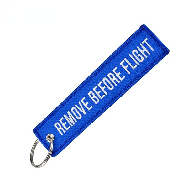 Eliminar Antes De Vuelo Bordado Llavero Especial Etiqueta De Equipaje Roja Para Regalos De Aviación OEM huangjie unisex